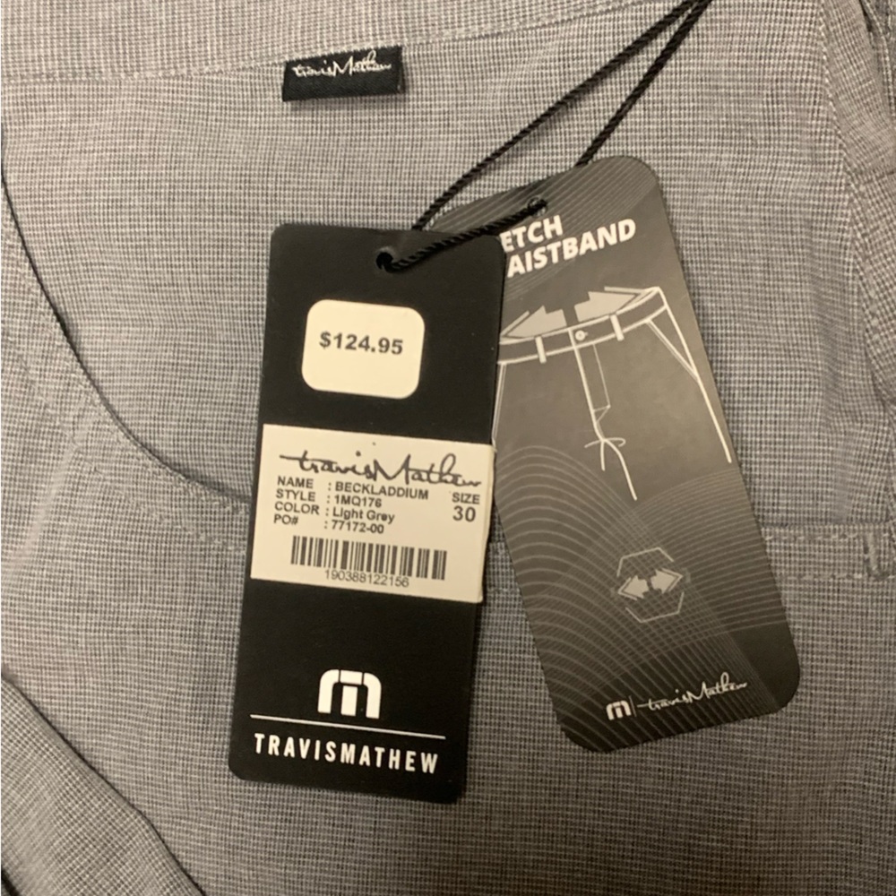 Travis Mathew Gray Stretch Waistband Pants